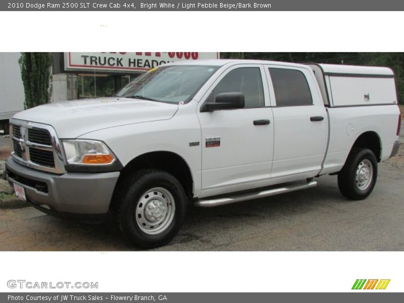Bright White / Light Pebble Beige/Bark Brown 2010 Dodge Ram 2500 SLT Crew Cab 4x4