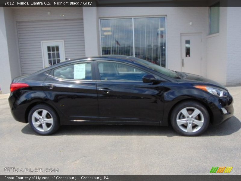 Midnight Black / Gray 2012 Hyundai Elantra GLS