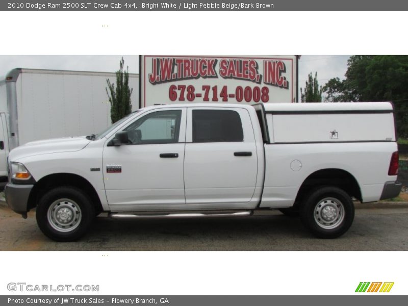 Bright White / Light Pebble Beige/Bark Brown 2010 Dodge Ram 2500 SLT Crew Cab 4x4