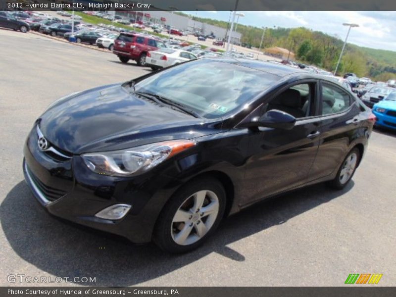 Midnight Black / Gray 2012 Hyundai Elantra GLS