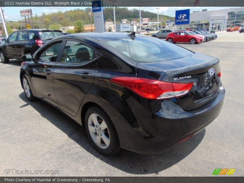 Midnight Black / Gray 2012 Hyundai Elantra GLS