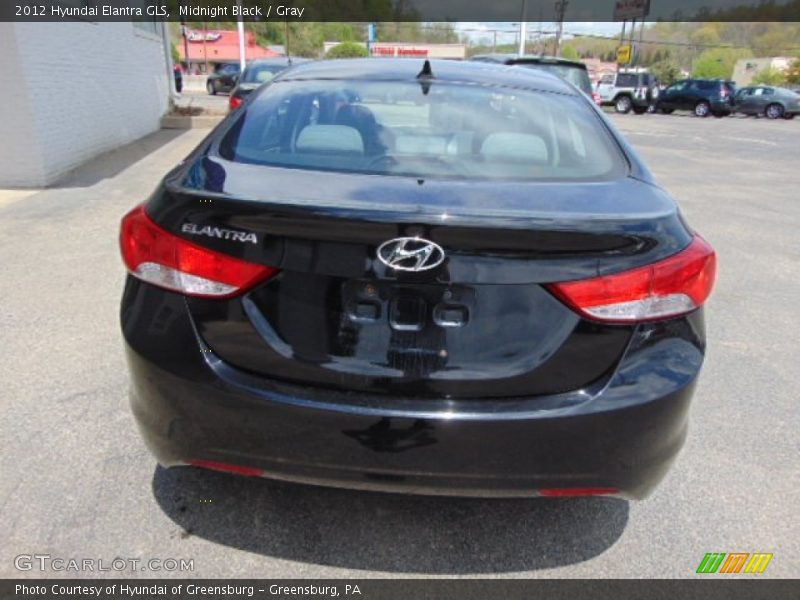 Midnight Black / Gray 2012 Hyundai Elantra GLS