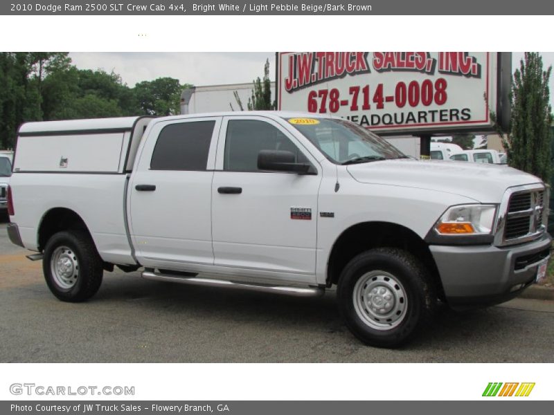 Bright White / Light Pebble Beige/Bark Brown 2010 Dodge Ram 2500 SLT Crew Cab 4x4