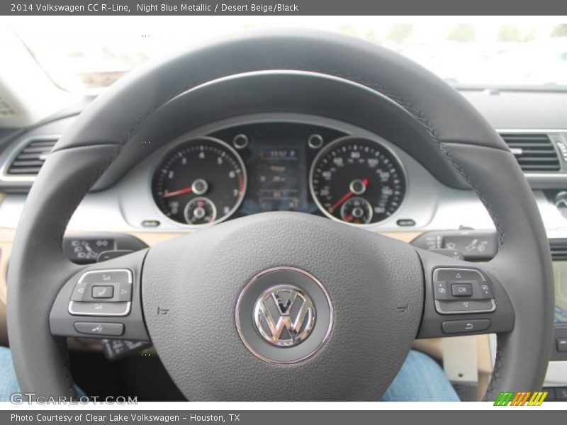 Night Blue Metallic / Desert Beige/Black 2014 Volkswagen CC R-Line
