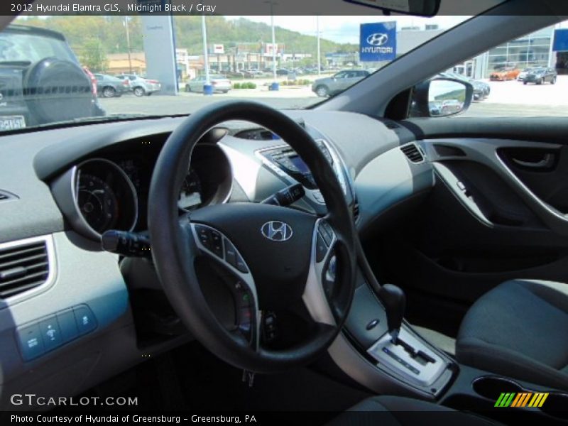 Midnight Black / Gray 2012 Hyundai Elantra GLS