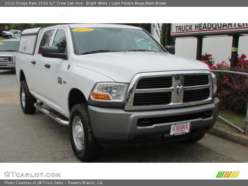 Bright White / Light Pebble Beige/Bark Brown 2010 Dodge Ram 2500 SLT Crew Cab 4x4