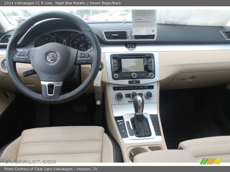 Night Blue Metallic / Desert Beige/Black 2014 Volkswagen CC R-Line