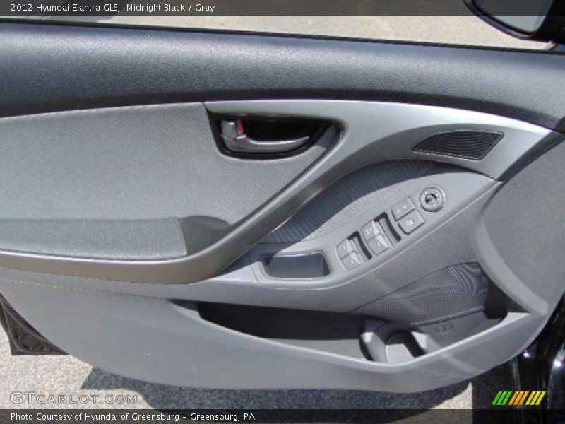 Midnight Black / Gray 2012 Hyundai Elantra GLS