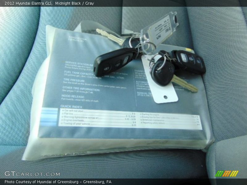 Midnight Black / Gray 2012 Hyundai Elantra GLS