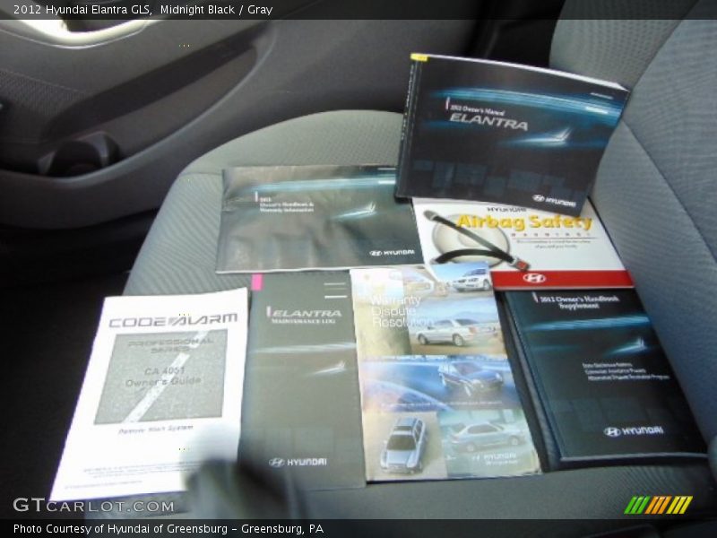 Midnight Black / Gray 2012 Hyundai Elantra GLS