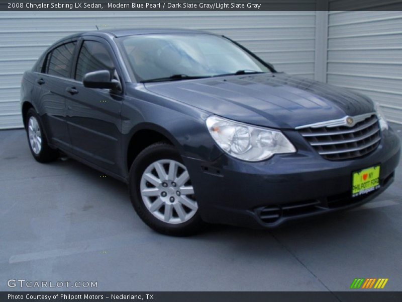 Modern Blue Pearl / Dark Slate Gray/Light Slate Gray 2008 Chrysler Sebring LX Sedan