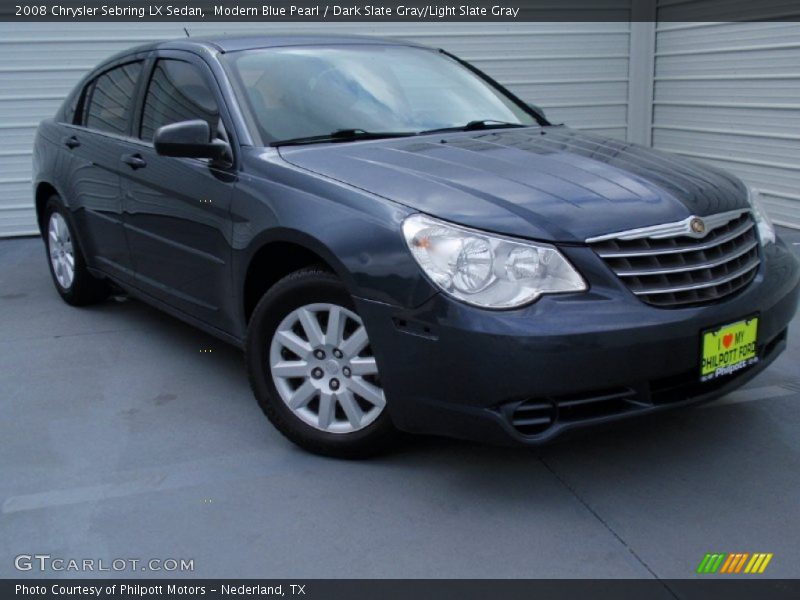 Modern Blue Pearl / Dark Slate Gray/Light Slate Gray 2008 Chrysler Sebring LX Sedan