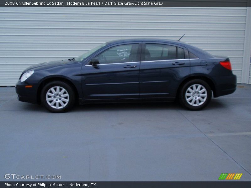 Modern Blue Pearl / Dark Slate Gray/Light Slate Gray 2008 Chrysler Sebring LX Sedan