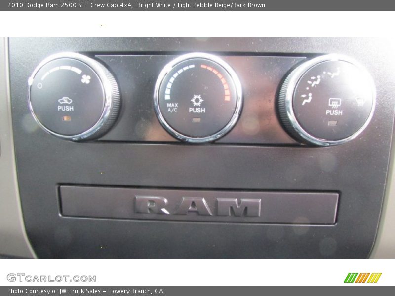 Bright White / Light Pebble Beige/Bark Brown 2010 Dodge Ram 2500 SLT Crew Cab 4x4