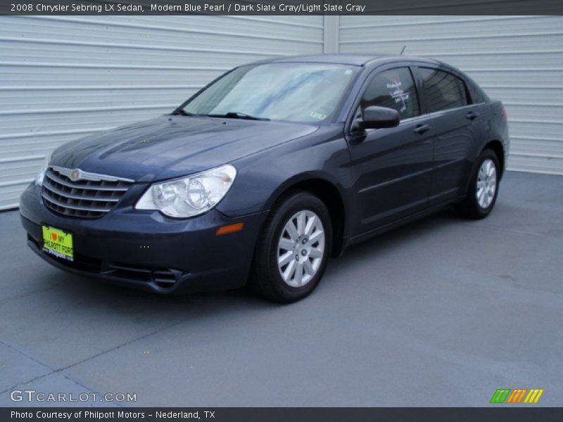 Modern Blue Pearl / Dark Slate Gray/Light Slate Gray 2008 Chrysler Sebring LX Sedan