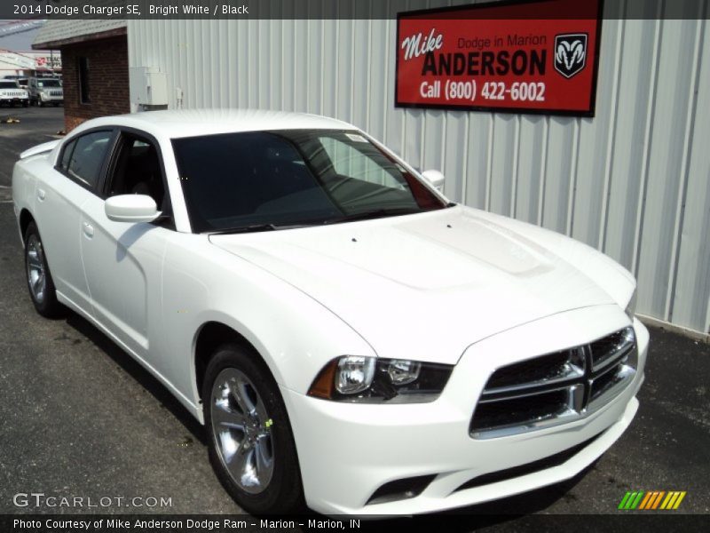 Bright White / Black 2014 Dodge Charger SE