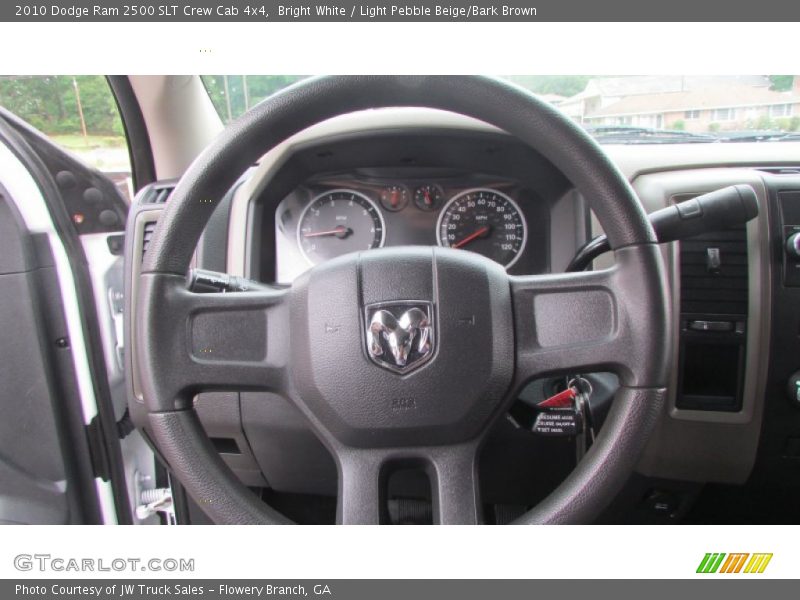 Bright White / Light Pebble Beige/Bark Brown 2010 Dodge Ram 2500 SLT Crew Cab 4x4