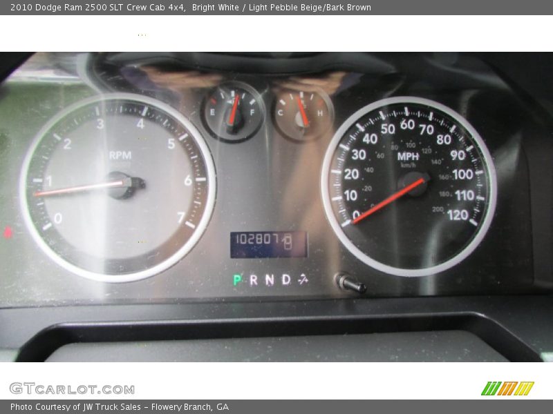 Bright White / Light Pebble Beige/Bark Brown 2010 Dodge Ram 2500 SLT Crew Cab 4x4