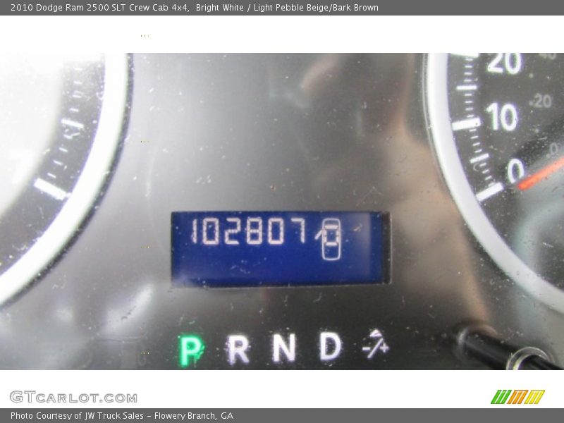 Bright White / Light Pebble Beige/Bark Brown 2010 Dodge Ram 2500 SLT Crew Cab 4x4
