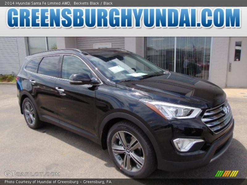 Becketts Black / Black 2014 Hyundai Santa Fe Limited AWD