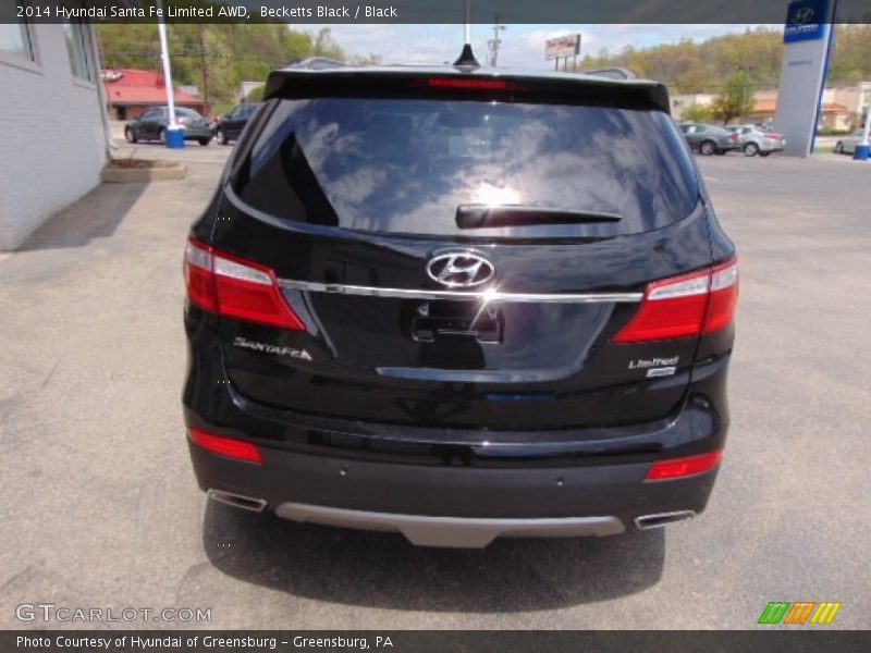 Becketts Black / Black 2014 Hyundai Santa Fe Limited AWD