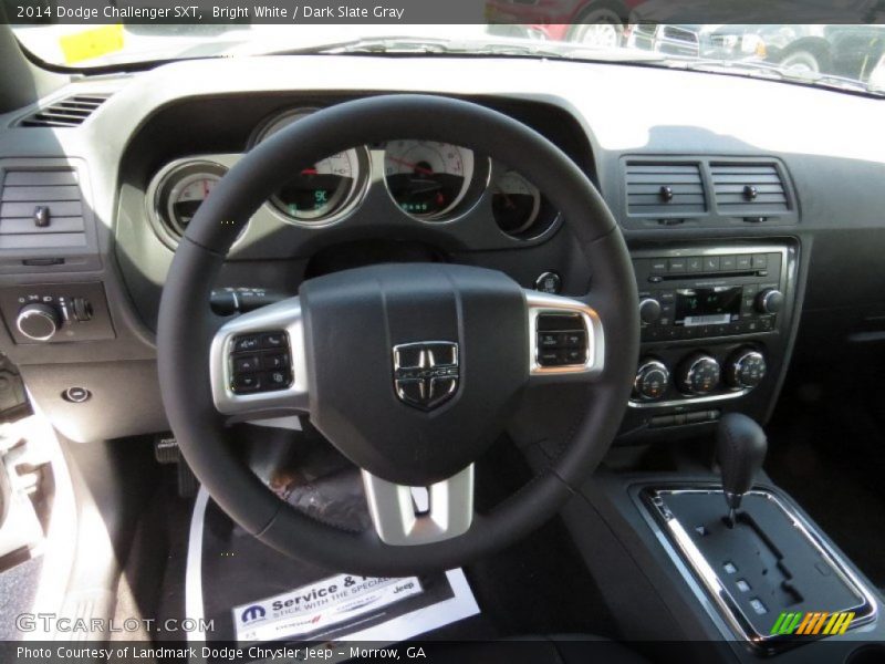 Bright White / Dark Slate Gray 2014 Dodge Challenger SXT