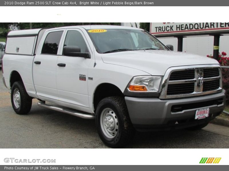 Bright White / Light Pebble Beige/Bark Brown 2010 Dodge Ram 2500 SLT Crew Cab 4x4