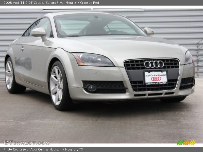 Sahara Silver Metallic / Crimson Red 2008 Audi TT 2.0T Coupe