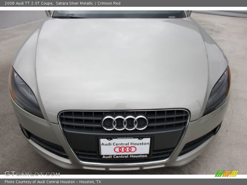 Sahara Silver Metallic / Crimson Red 2008 Audi TT 2.0T Coupe