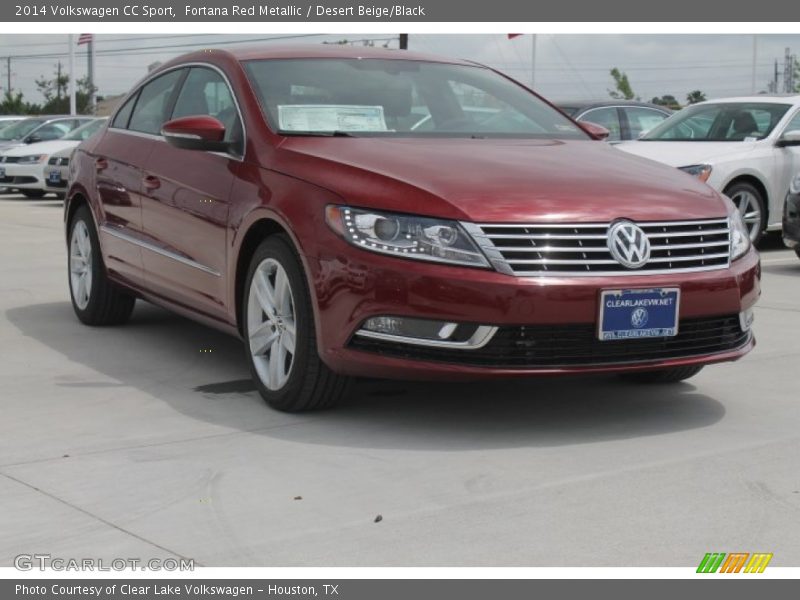 Fortana Red Metallic / Desert Beige/Black 2014 Volkswagen CC Sport