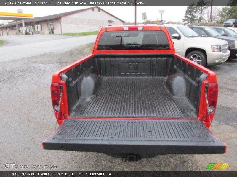 Inferno Orange Metallic / Ebony 2012 Chevrolet Colorado LT Extended Cab 4x4