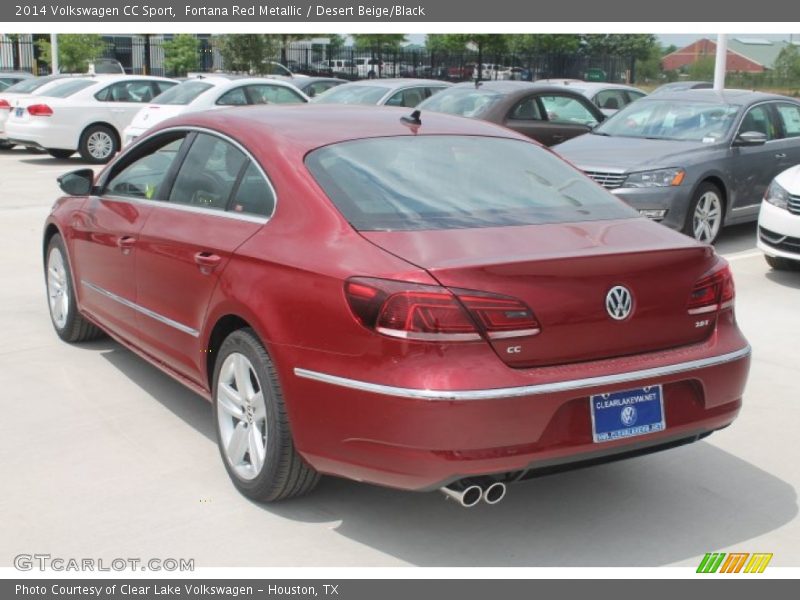 Fortana Red Metallic / Desert Beige/Black 2014 Volkswagen CC Sport