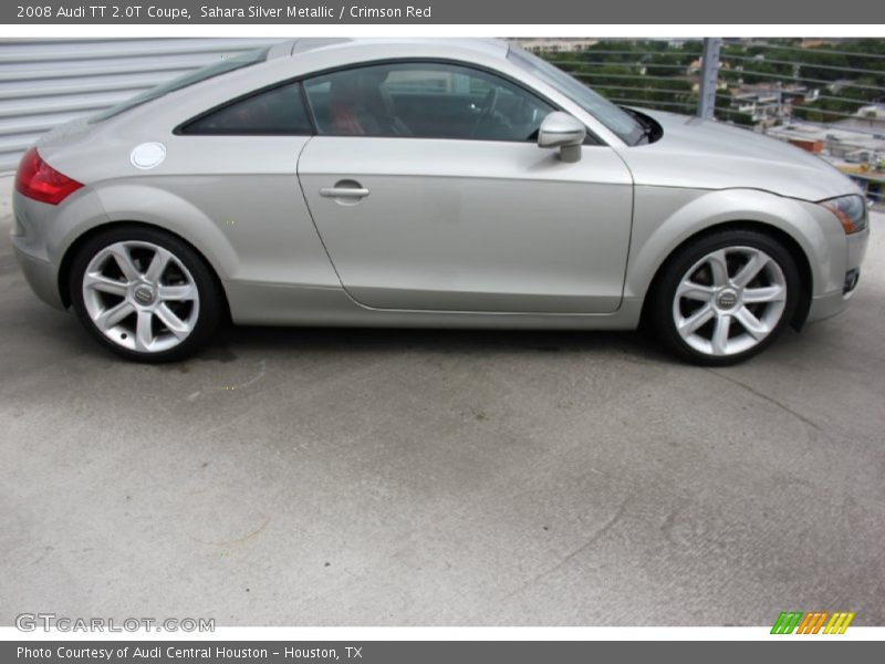 Sahara Silver Metallic / Crimson Red 2008 Audi TT 2.0T Coupe