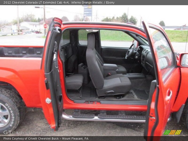 Inferno Orange Metallic / Ebony 2012 Chevrolet Colorado LT Extended Cab 4x4