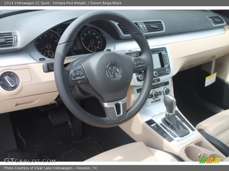 Fortana Red Metallic / Desert Beige/Black 2014 Volkswagen CC Sport