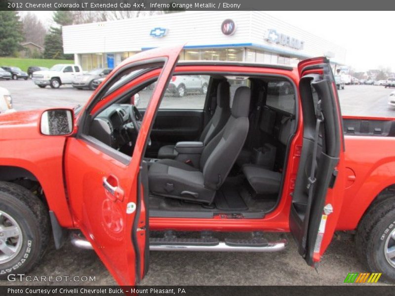 Inferno Orange Metallic / Ebony 2012 Chevrolet Colorado LT Extended Cab 4x4