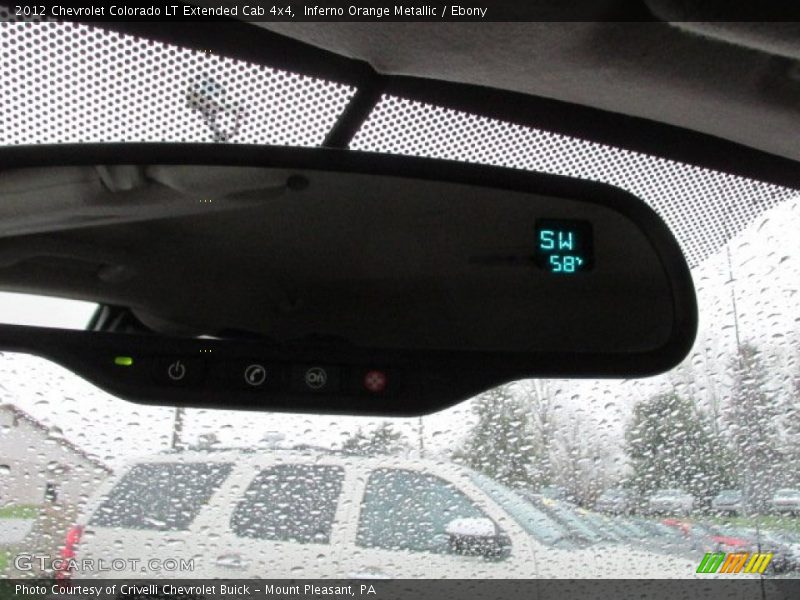 Inferno Orange Metallic / Ebony 2012 Chevrolet Colorado LT Extended Cab 4x4