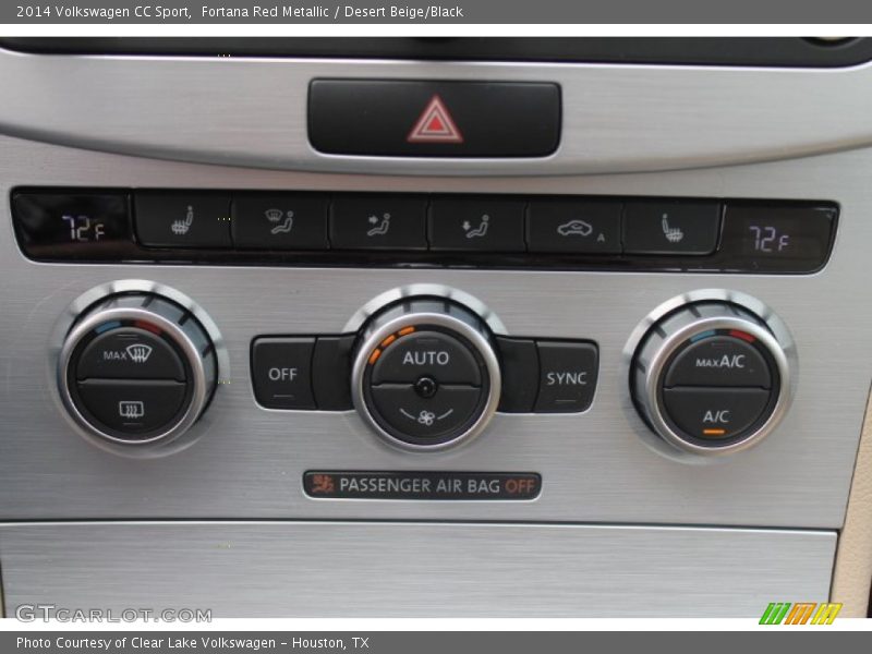 Fortana Red Metallic / Desert Beige/Black 2014 Volkswagen CC Sport