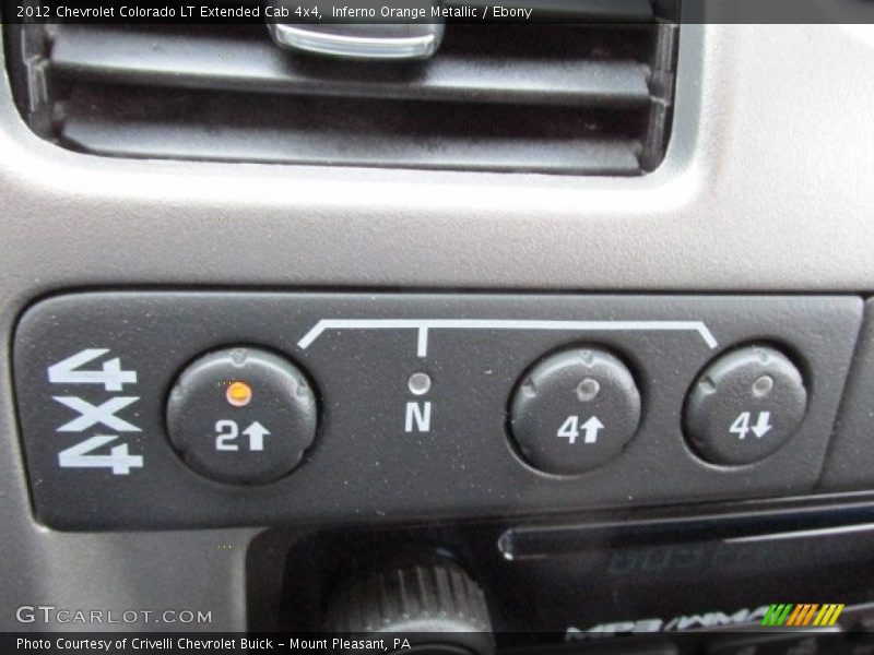 Inferno Orange Metallic / Ebony 2012 Chevrolet Colorado LT Extended Cab 4x4
