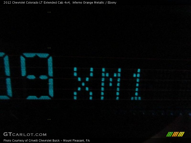 Inferno Orange Metallic / Ebony 2012 Chevrolet Colorado LT Extended Cab 4x4