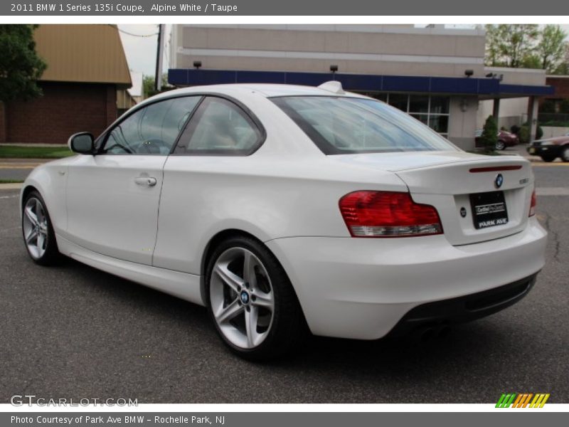 Alpine White / Taupe 2011 BMW 1 Series 135i Coupe