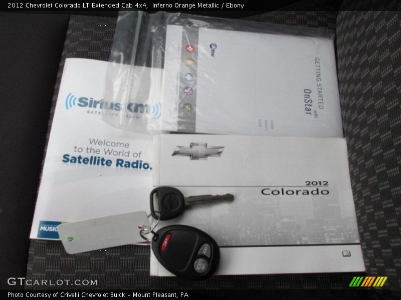 Inferno Orange Metallic / Ebony 2012 Chevrolet Colorado LT Extended Cab 4x4