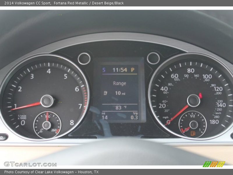 Fortana Red Metallic / Desert Beige/Black 2014 Volkswagen CC Sport