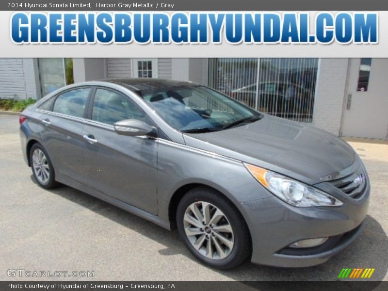 Harbor Gray Metallic / Gray 2014 Hyundai Sonata Limited