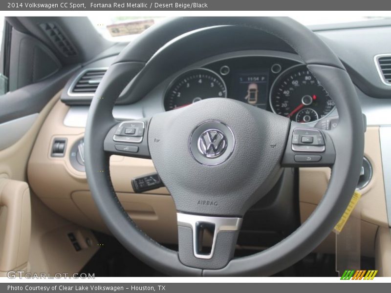 Fortana Red Metallic / Desert Beige/Black 2014 Volkswagen CC Sport