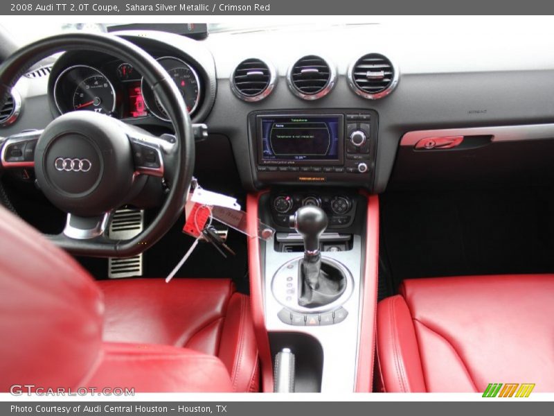 Sahara Silver Metallic / Crimson Red 2008 Audi TT 2.0T Coupe
