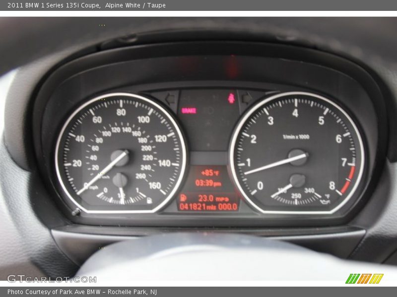 Alpine White / Taupe 2011 BMW 1 Series 135i Coupe