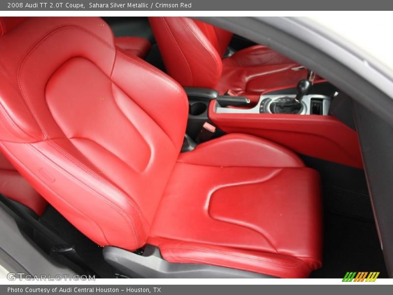 Sahara Silver Metallic / Crimson Red 2008 Audi TT 2.0T Coupe