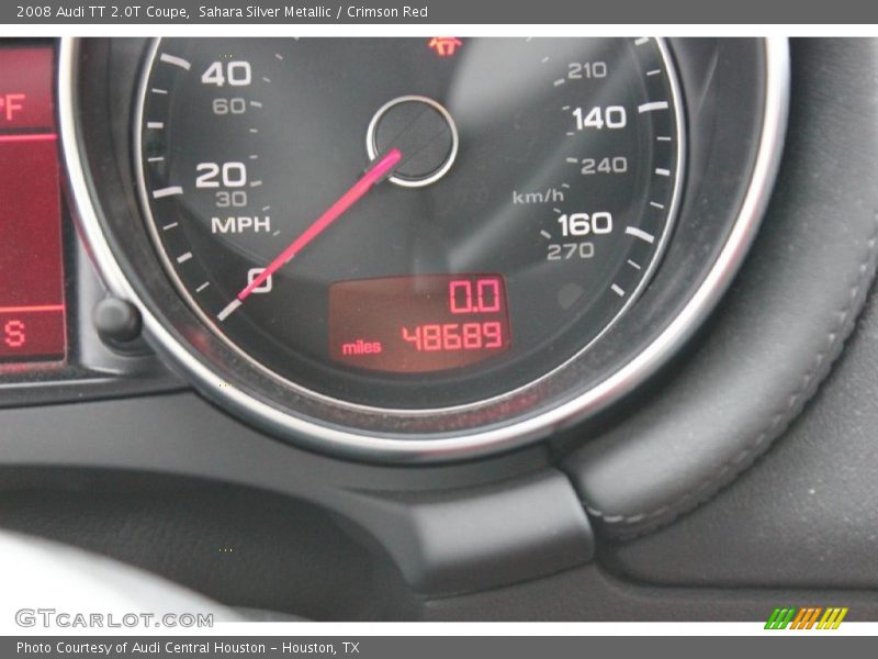 Sahara Silver Metallic / Crimson Red 2008 Audi TT 2.0T Coupe