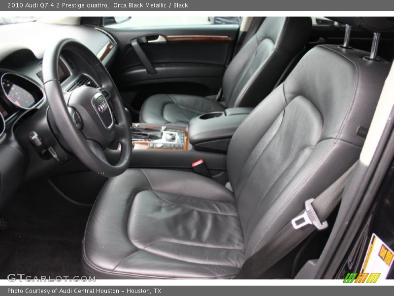 Front Seat of 2010 Q7 4.2 Prestige quattro